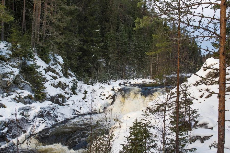 Краски Карелии - Зимний водопад Кивач
